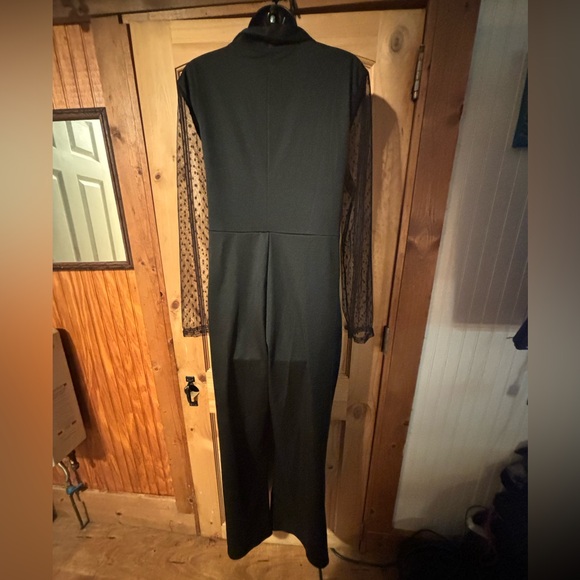 Vutti black jumpsuit with sheer long sleeves - Picture 3 of 3